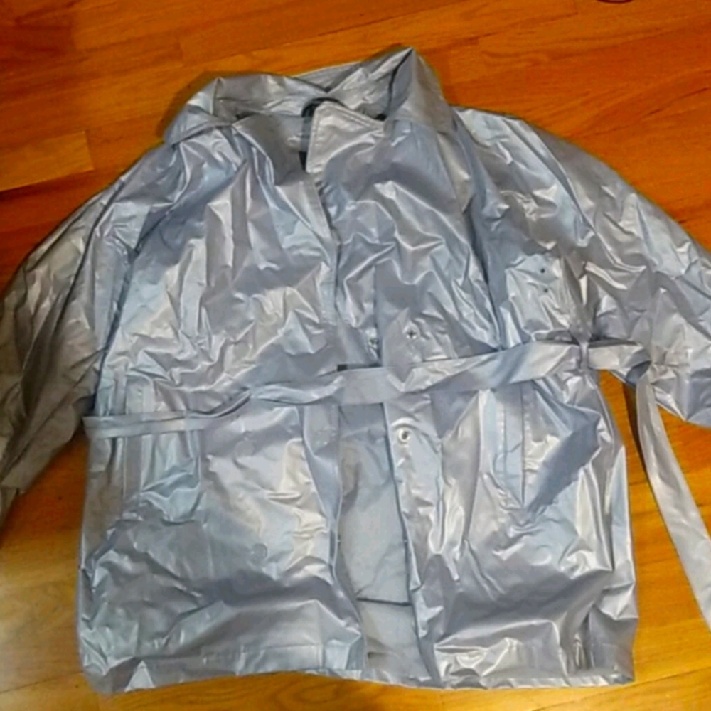Totes bluish gray women's raincoat Size large
